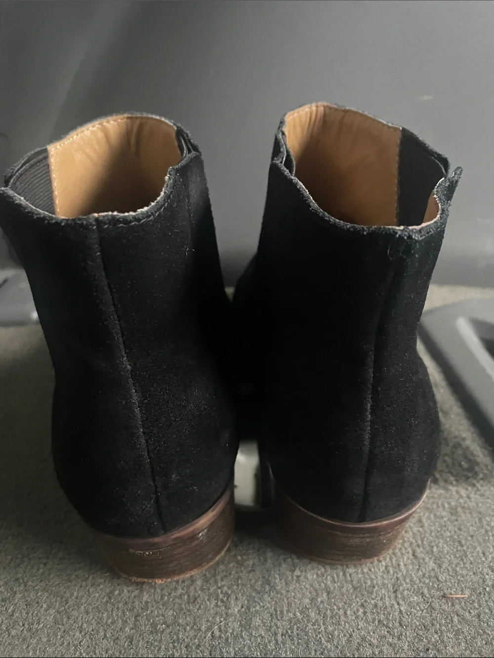 Lucky Brand Black Suede Ankle Booties